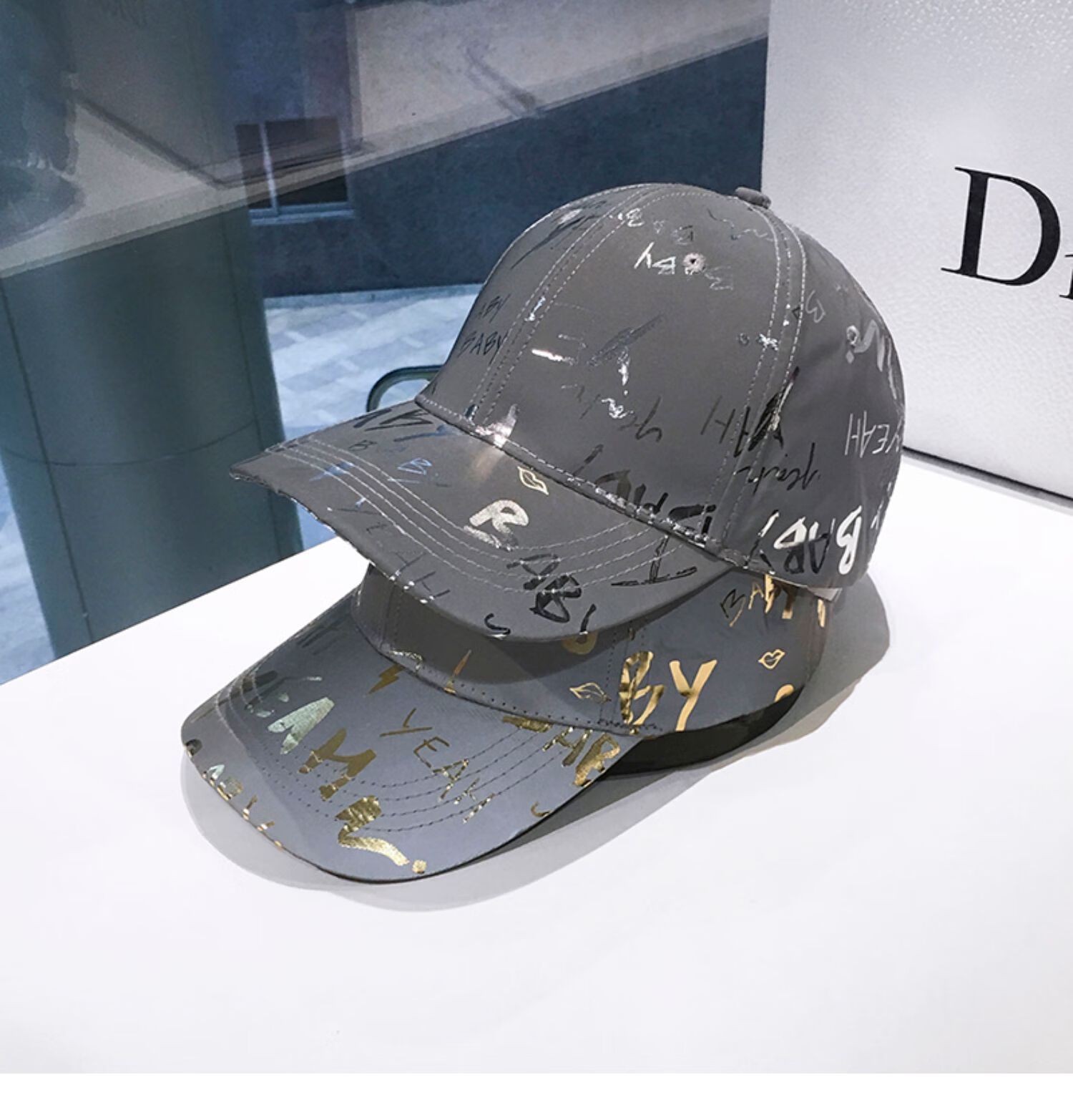 帽子女夜光炫酷荧光鸭舌帽ins牌夏季个性嘻哈蹦迪棒球帽男原创专柜