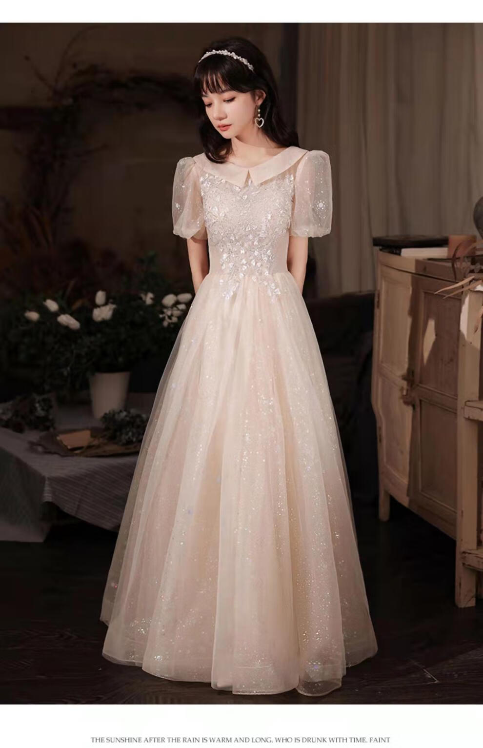 诺嫚娣轲钢琴表演礼服女仙气晚礼服声乐艺考小众学生宴会成人主持人