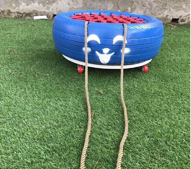 宝利嘉幼儿园感统玩具户外轮胎架子收纳架儿童彩色塑料轮胎橡胶废旧