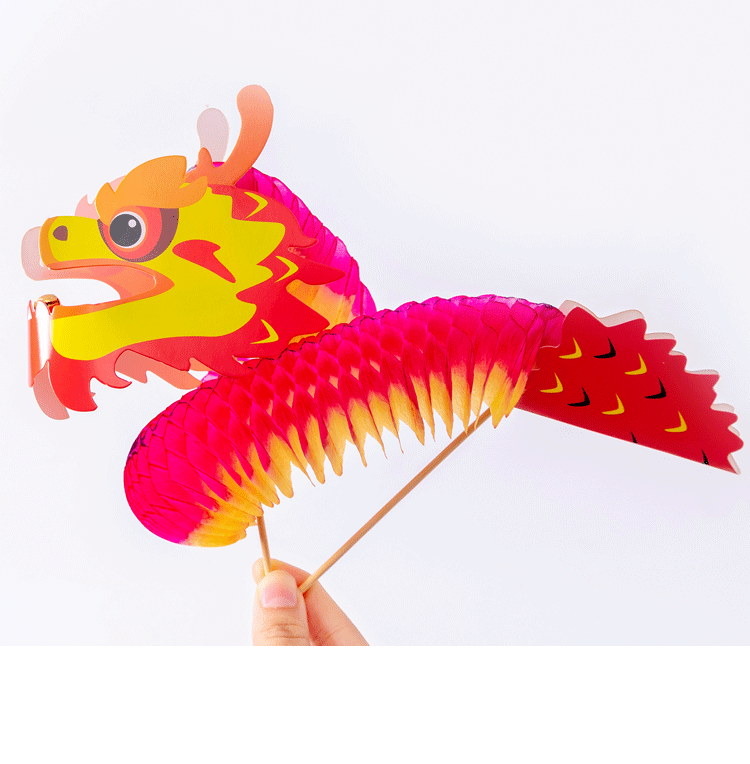 创意diy手工制作材料包传统舞龙玩具幼儿园中秋礼品怀旧地推礼物 diy