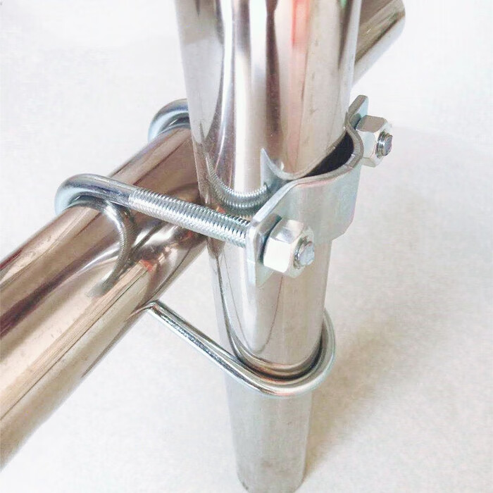 母猪产床配件十字u型管卡养殖场双u大棚养殖畜牧限位栏水管卡扣6分6