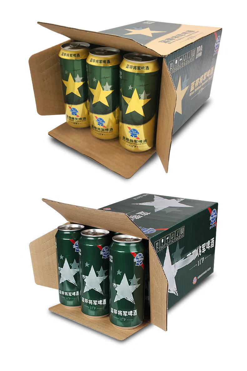 蓝带经典将军啤酒11p500ml6罐无原箱发货易拉罐包装畅饮佳品500ml6无