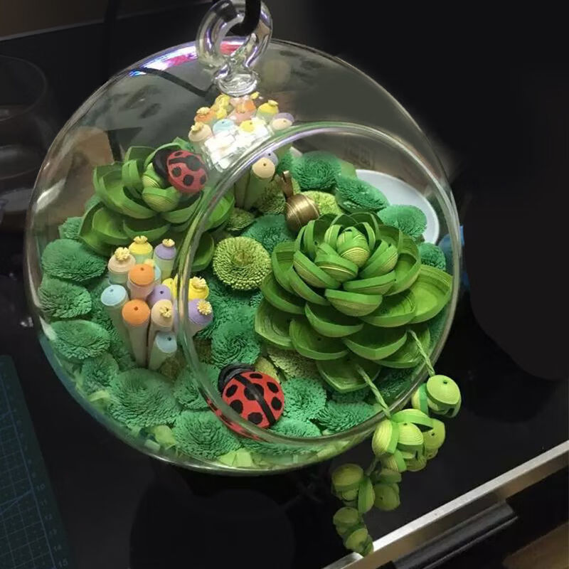 芊阙上新衍纸多肉材料包立体手工diy材料包套装可爱摆件盆栽衍纸画