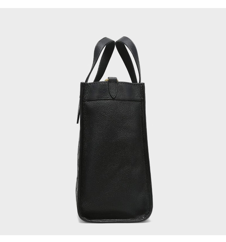 coach field系列 女士经典提花织物马车图案印花托特包 卡其色 黑色b4