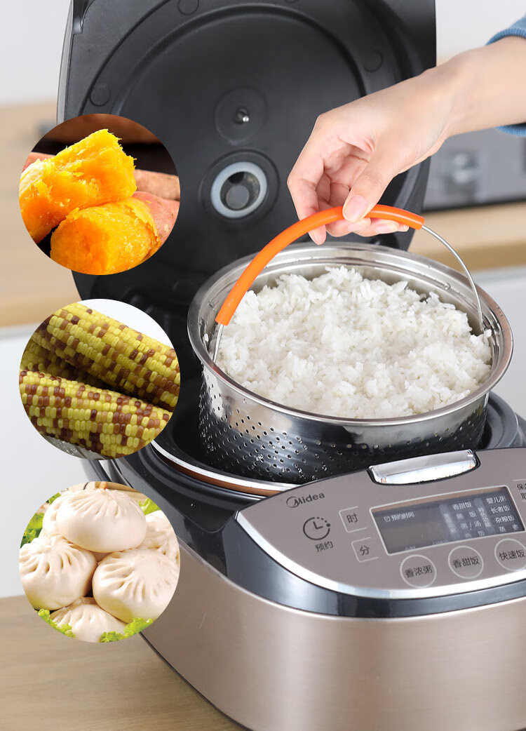 304不锈钢蒸笼电饭锅内胆蒸饭笼蒸屉家用养生电压力锅蒸饭篮米汤分离