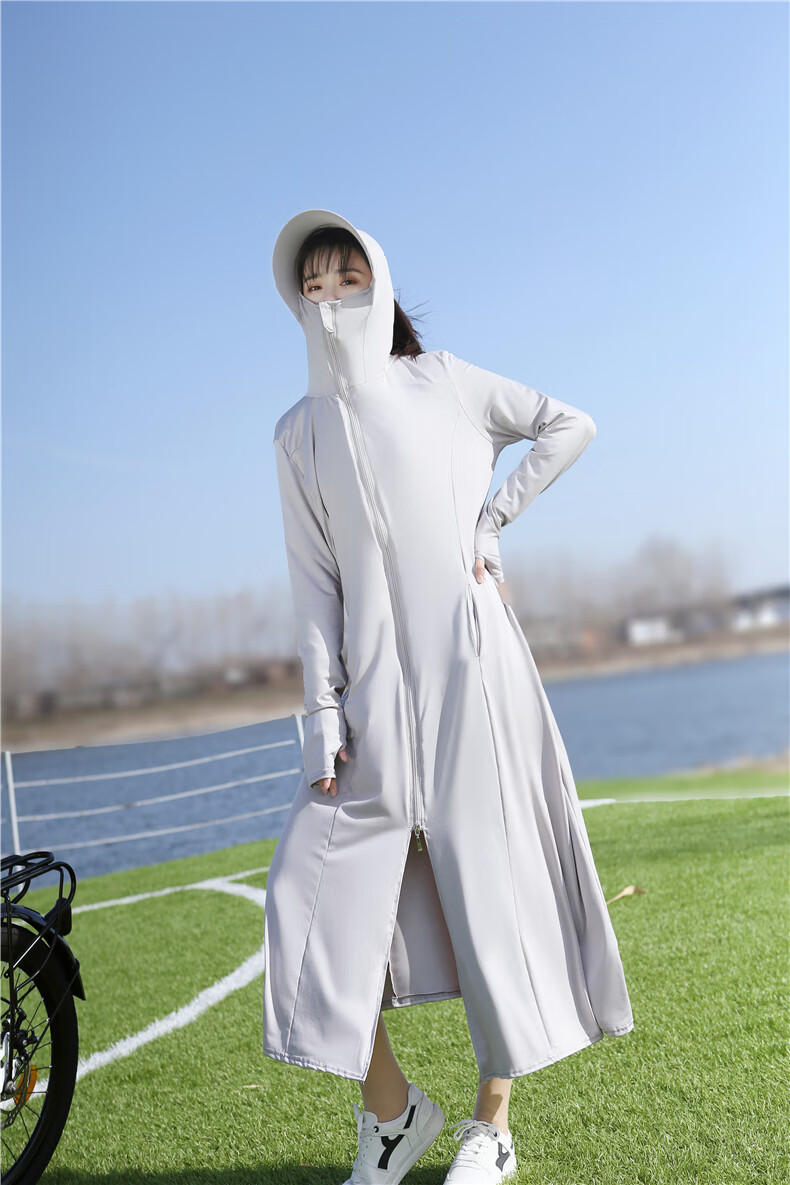 防晒衣长款防晒衣女夏季2021新款可外穿薄长款全身防晒服防紫外线罩衫