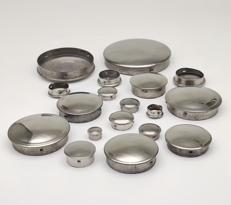 304不锈钢圆管堵头快速封口盖管孔盖内塞堵帽装饰盖封头钻孔塞盖外径