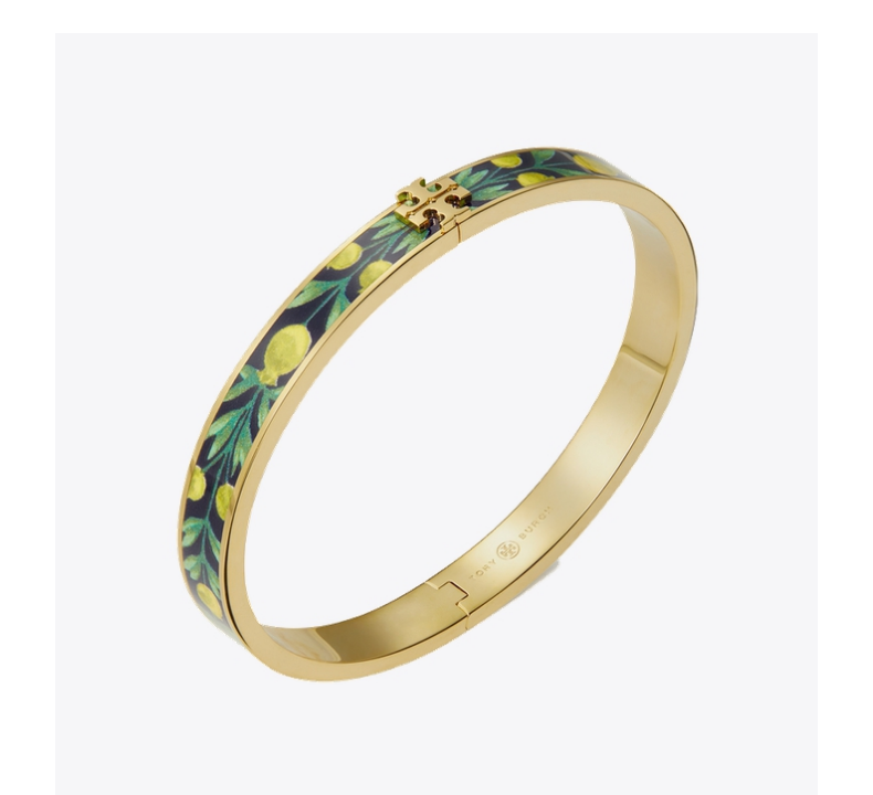 6期免息toryburch汤丽柏琦kira太阳图案珐琅手镯75977tory金水仙花