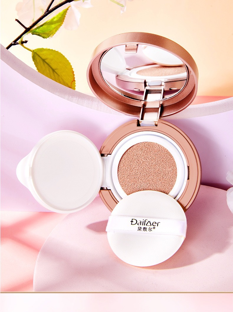 黛敷尔粉底液黛敷尔轻云雾光柔滑气垫bb霜14套装保湿隔离遮瑕粉底液提