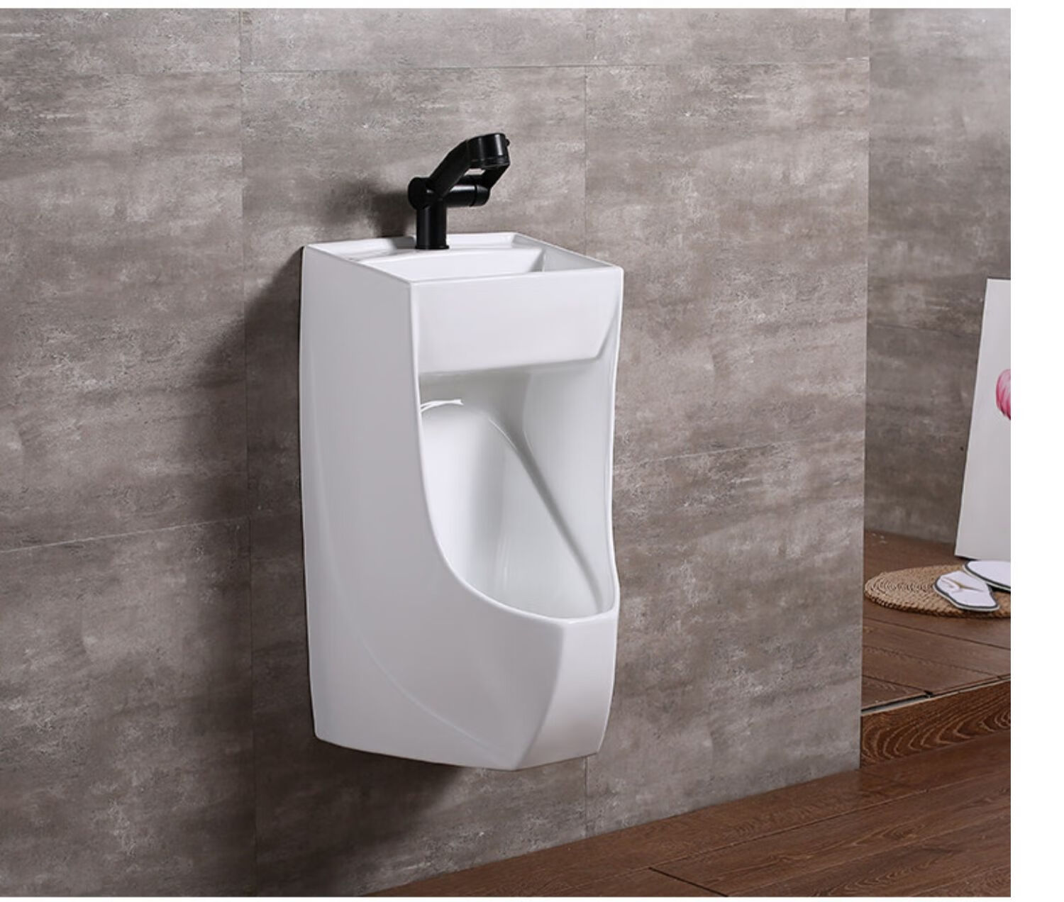 全国联保1s toto家用陶瓷小便池小户型带洗手盆节水小便器挂墙式防溅