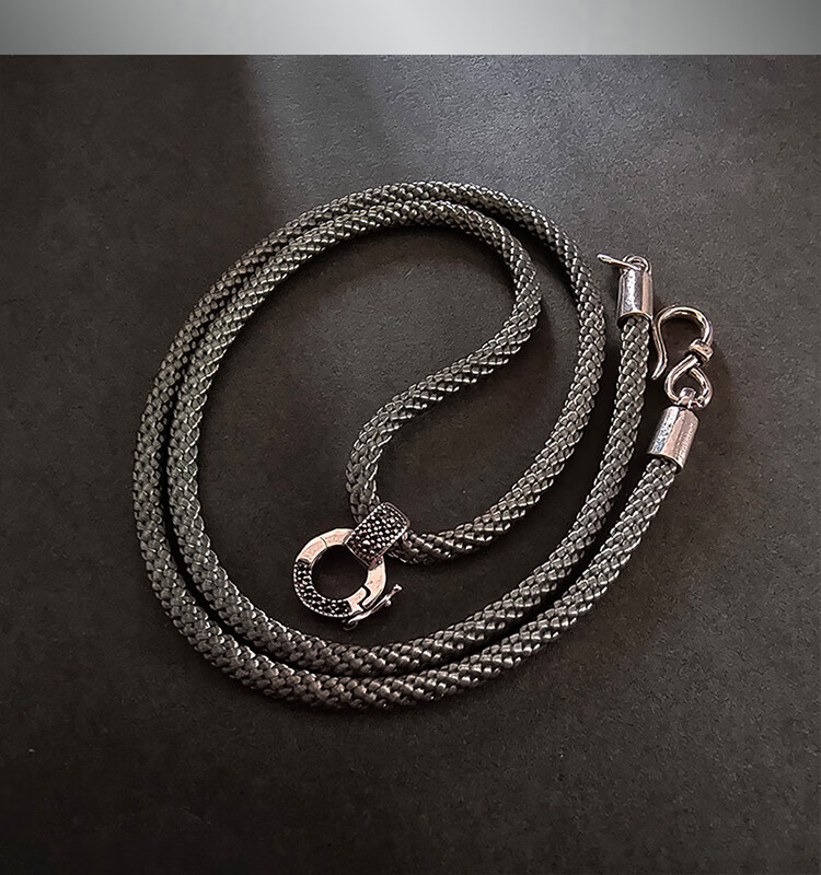 吊坠挂绳卡扣男女玉佩挂件绳翡翠蜜蜡玉坠项链绳高端玉绳 款式二红绳