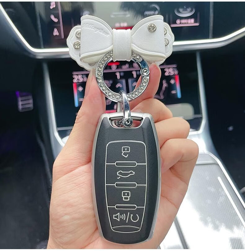 适用欧拉钥匙套h6女h9f5壳f7扣r1黑猫好猫白猫r2车h2m6包扣女士欧拉