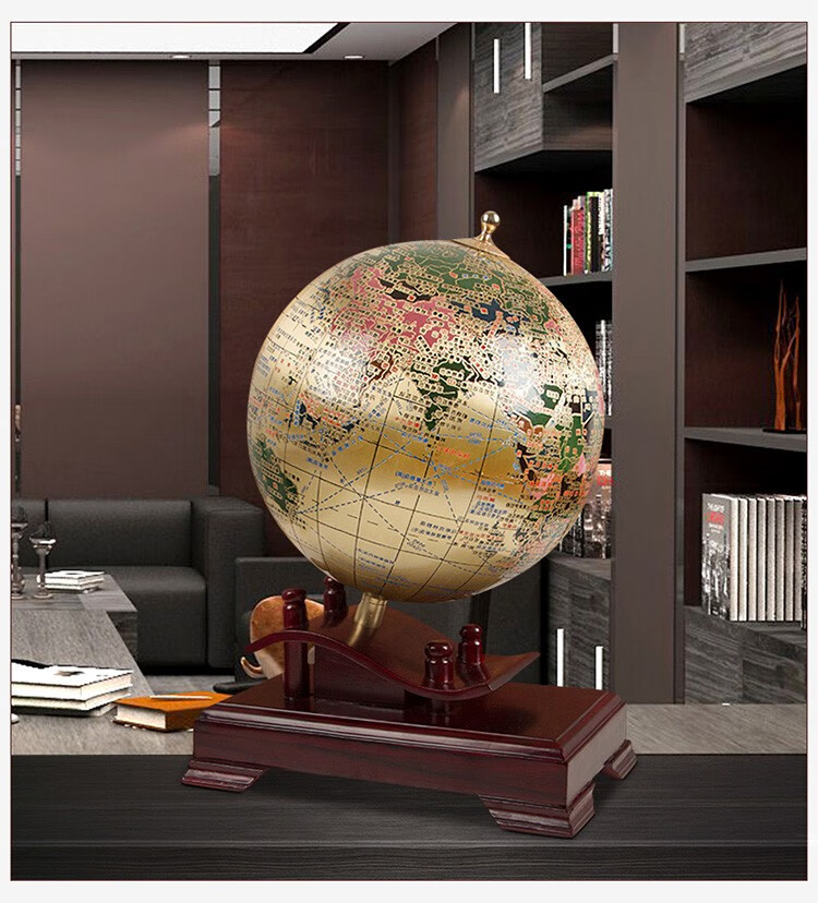 纯铜地球仪摆件工艺品招乔迁开业贺礼送朋友办公室桌面装饰摆设老板