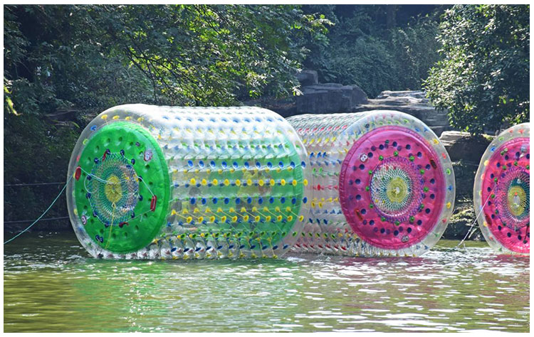 水上步行球 水上乐园游乐儿童充气玩具娱乐设备成人加厚水上滚筒球悠