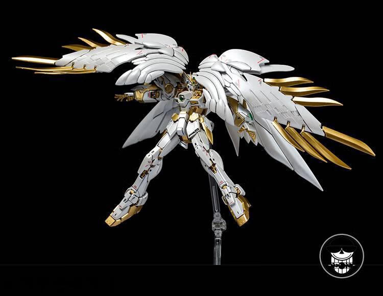 飞翼零式 板喷模型高达rg飞翼零式改白金天使机甲敢达大男生 单模型