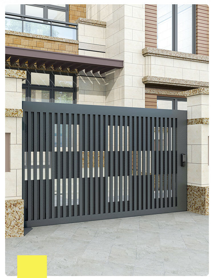 金鼎加庭院大门现代风农村别墅中式双开门百叶简约入户门定制款式5