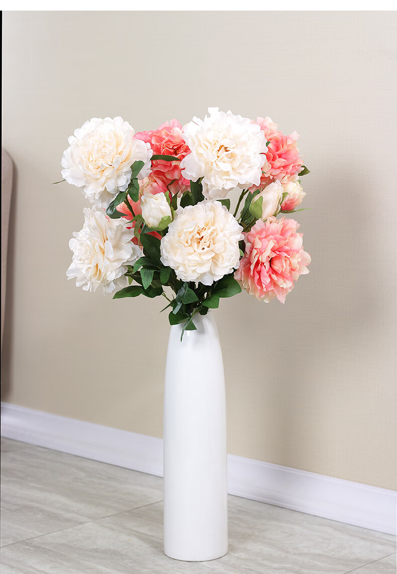 富贵牡丹花仿真花若云大牡丹仿真花假花摆件客厅绢花瓶落地装饰餐桌