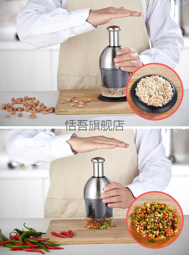 拍拍刀不锈钢捣蒜机厨房神器捣蒜器蒜泥神器压蒜剁蒜切蒜捣碎器手动