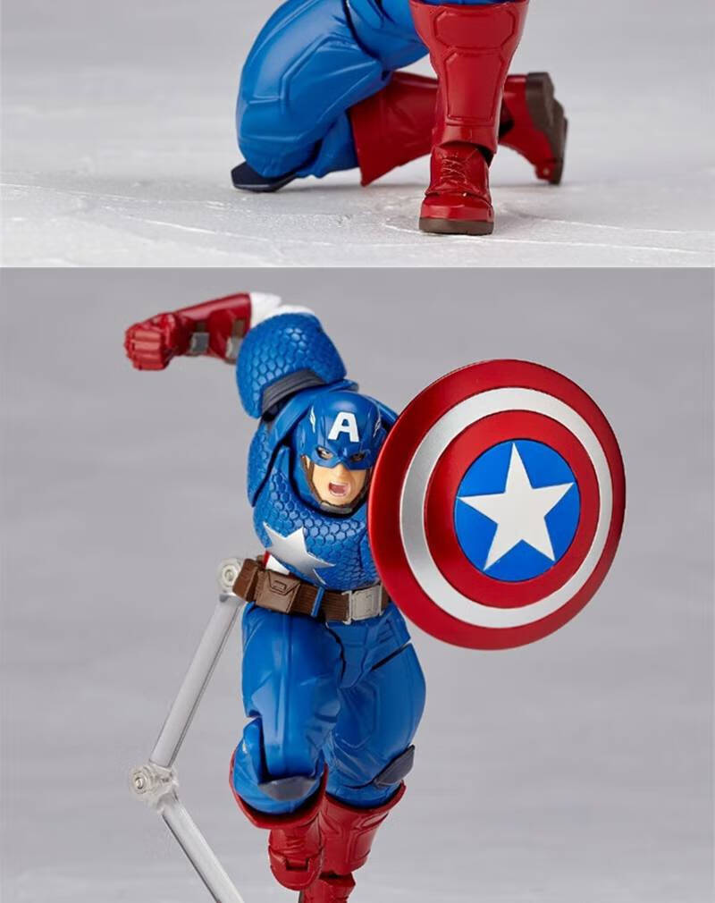美国队长 美国队长钢铁侠复仇者联盟可动摆件玩具人偶模型礼物 漫画版