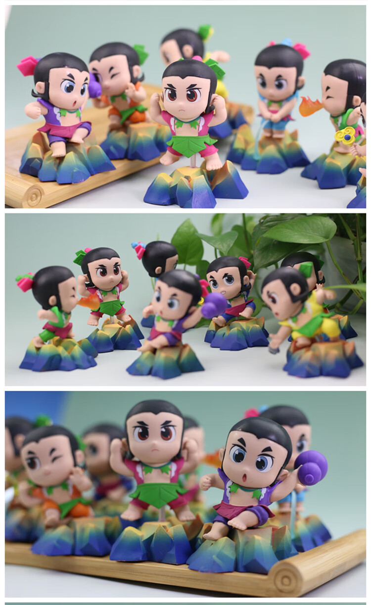 【官方现货】美影葫芦娃手办葫芦7兄弟经典国漫新兄弟公仔 玩偶摆件