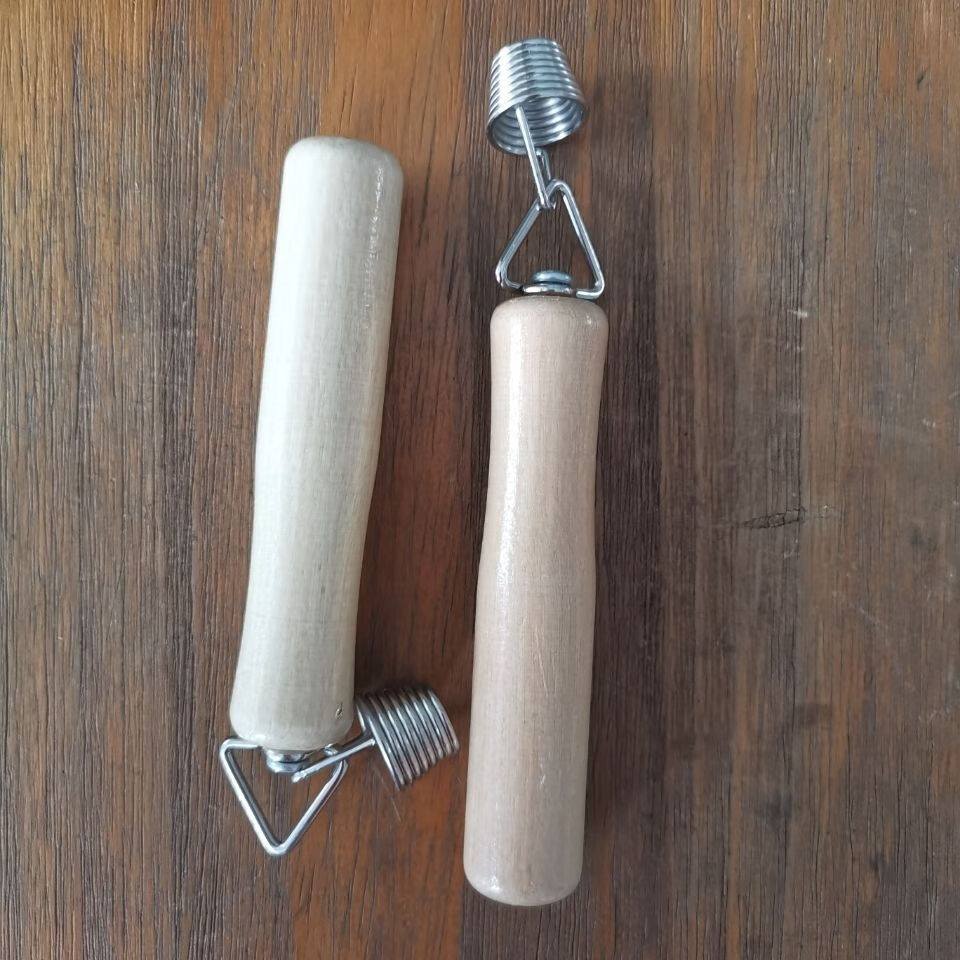 跳绳手柄跳绳把手把木制手柄成套带弹簧转花 两个【图片 价格 品牌