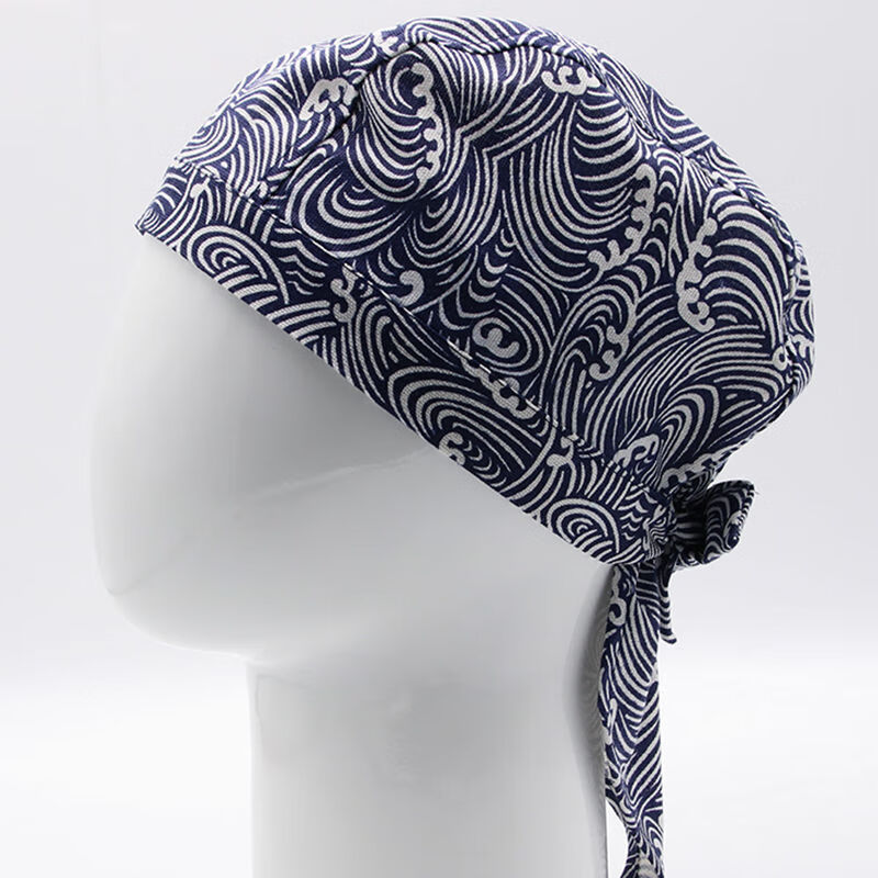 厨房防掉头发帽子日式巾帽帽子料理寿司店餐厅巾食堂做饭炒菜油烟黑色