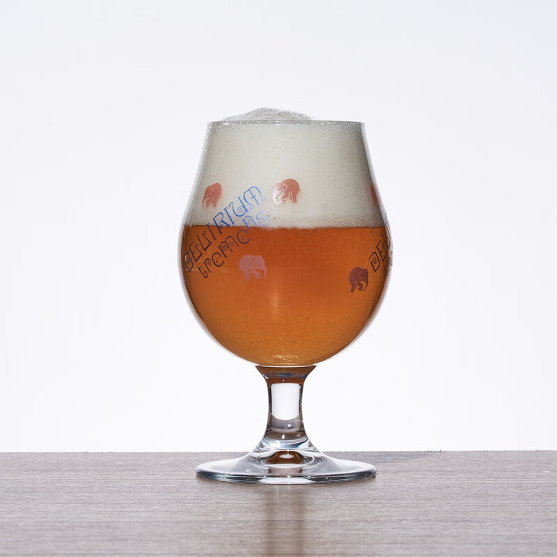 粉象啤酒杯粉象啤酒杯 比利时郁金香精酿啤酒高脚杯精致矮脚酒杯小