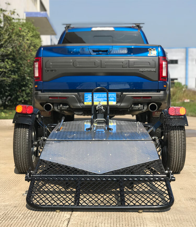 哈雷拖车摩托车拖车摩托拖板atv拖车哈雷单拖双拖三拖utv野营拖斗 单