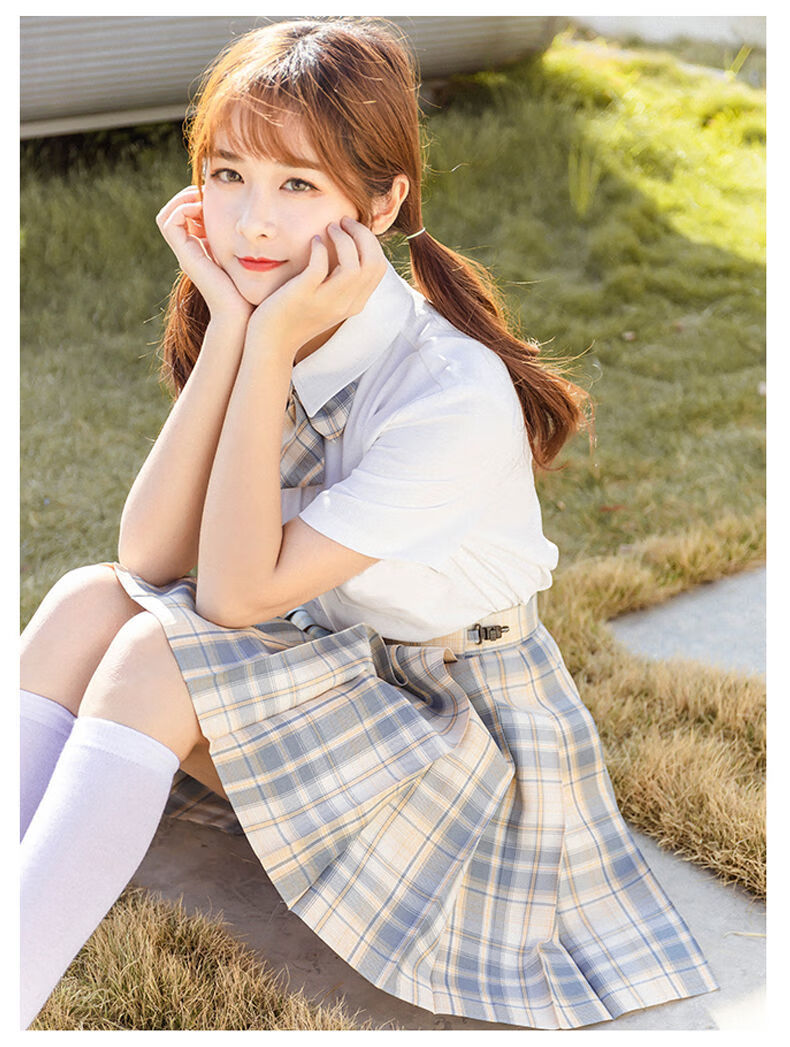 日系正版合集jk制服套装百褶裙格裙子十件套女学生套装学院风芋泥蛋糕