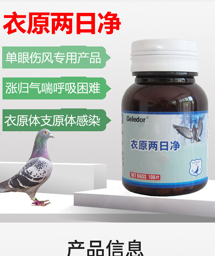 衣原两日净一滴灵单眼伤风红肿衣原体呼吸道鸽药大全格莱德一滴灵10ml