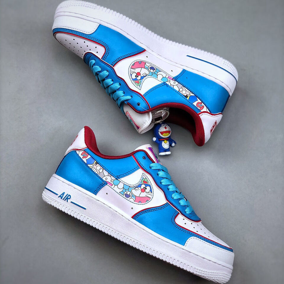 莆田高品质af1空军一号男女低帮板鞋哆啦a梦联名叮当猫学生休闲鞋