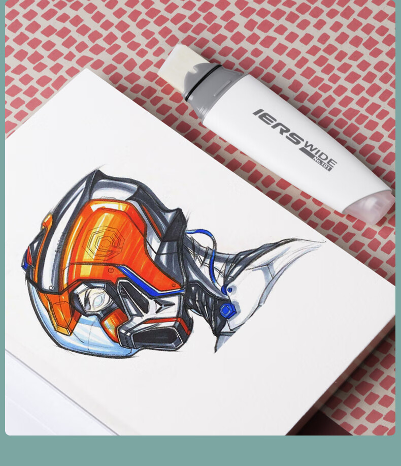 绍筁马克笔艾尔斯艾尔斯iers大宽头马克笔酒精油性宽头笔学生动漫绘画