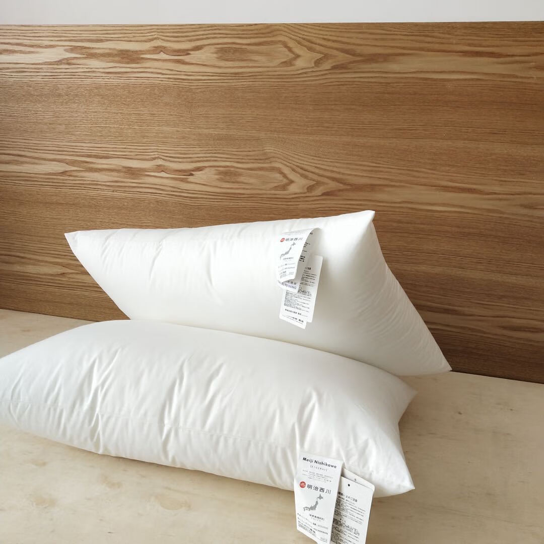逸启出口日本明治西川枕头软枕芯家用全棉枕头芯五星级酒店专用单边低
