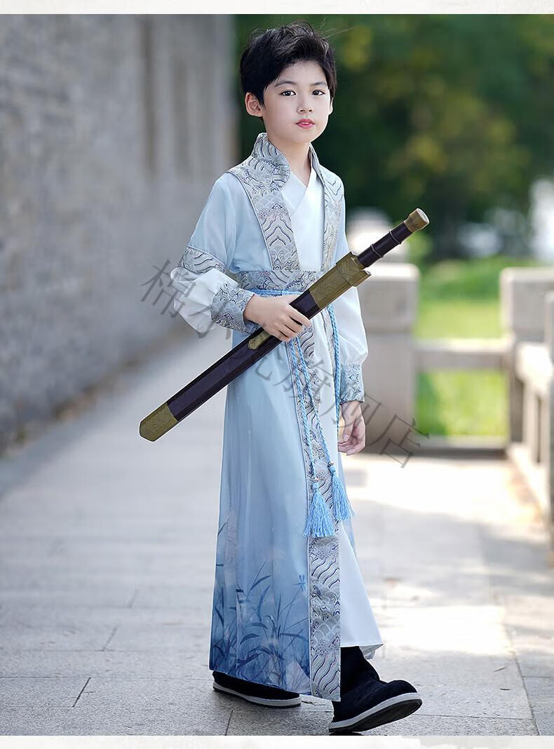 儿童古装男童汉服民族服装秋季唐装春秋款小孩子古风中秋节男孩中国风