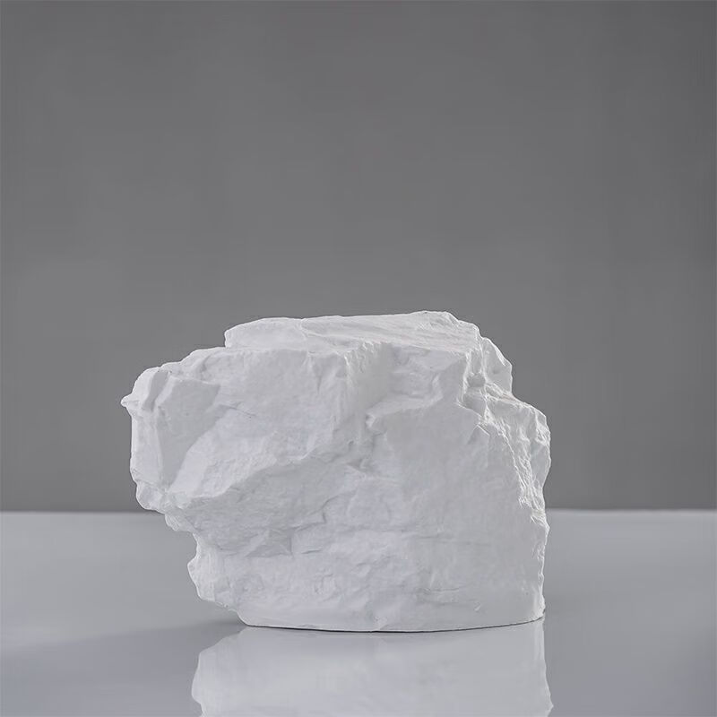 隆鼎现代简约不规则异形石头摆件样板房间酒店装饰工艺品陶瓷雕塑摆设