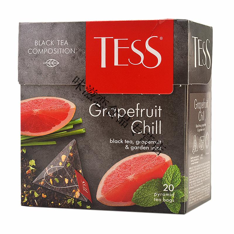 红茶绿茶花果茶俄罗斯tess三角形茶包凉茶冷热水冲泡果味36克盒20茶包