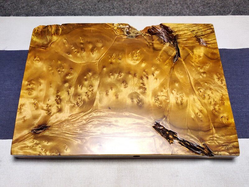 eojq缅甸黄金樟茶盘整块原木树根茶海小号实木排水式泡茶台家用书房会