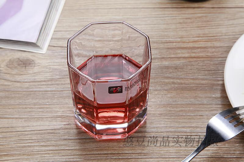 威斯忌酒杯威士忌杯八角洋酒杯啤酒杯倒啤酒一口杯酒吧哥伦杯子 莲花