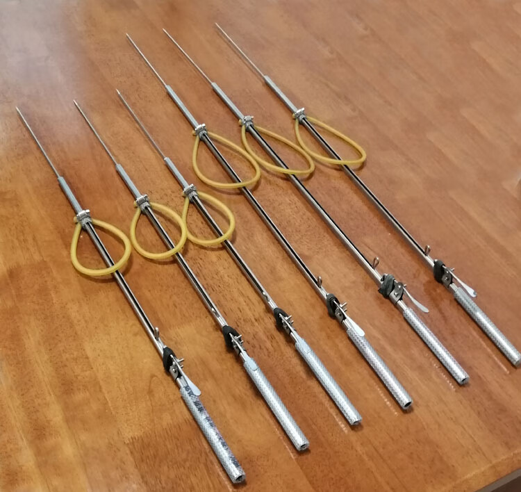 鱼枪不锈钢潜水叉泥鳅叉黄鳝自带倒刺射鱼器自制抓鱼捕鱼工具 不锈钢