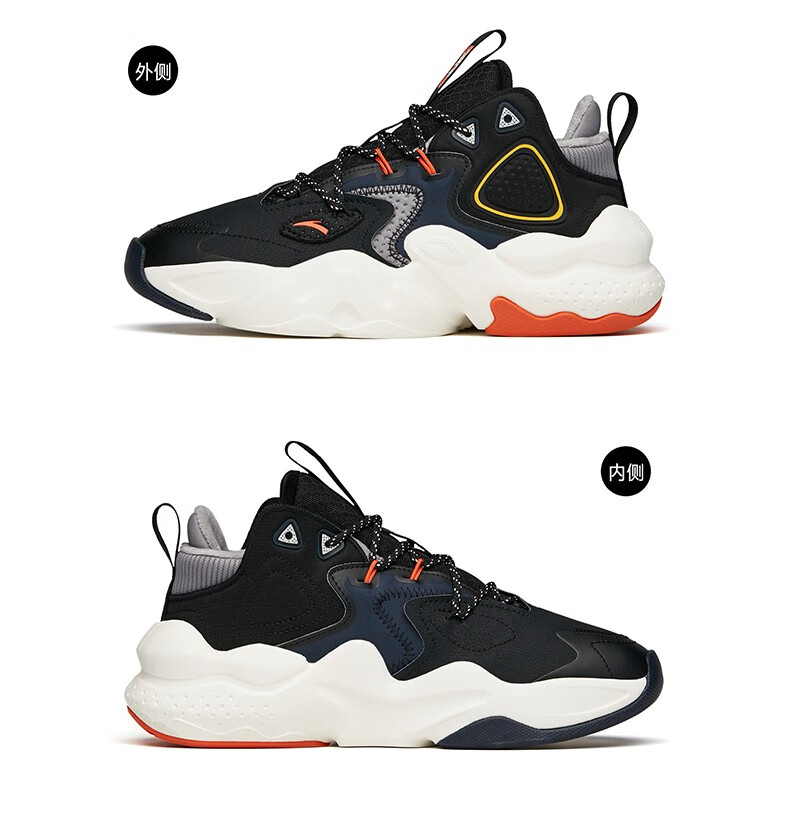 安踏男鞋春季威锋板鞋潮流厚底板鞋男轻便耐磨运动鞋男透气减震百搭