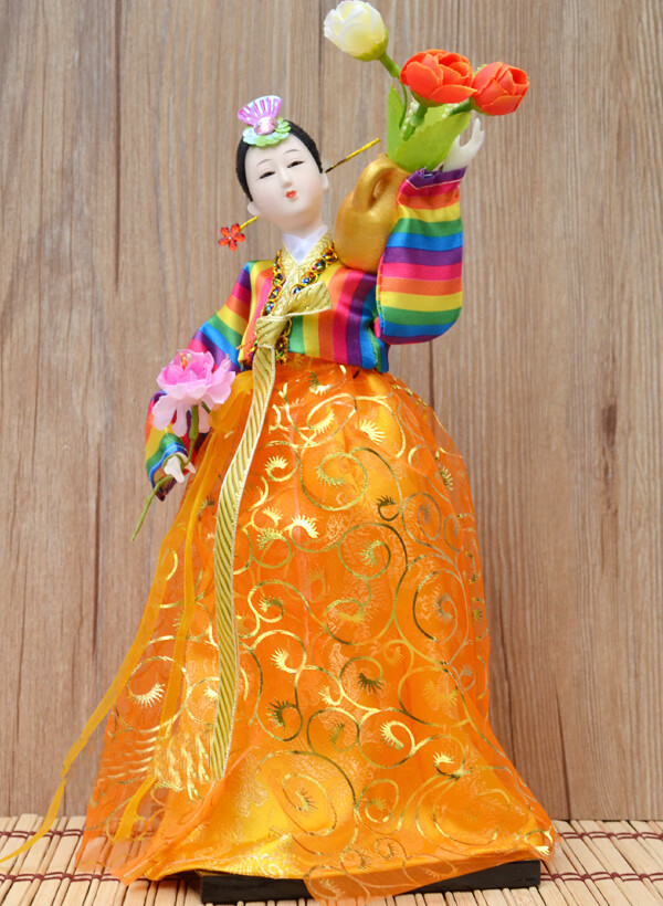 韩国人偶工艺摆件人形娃娃烤肉店料理店酒店用品装饰礼品特色民俗 彩h