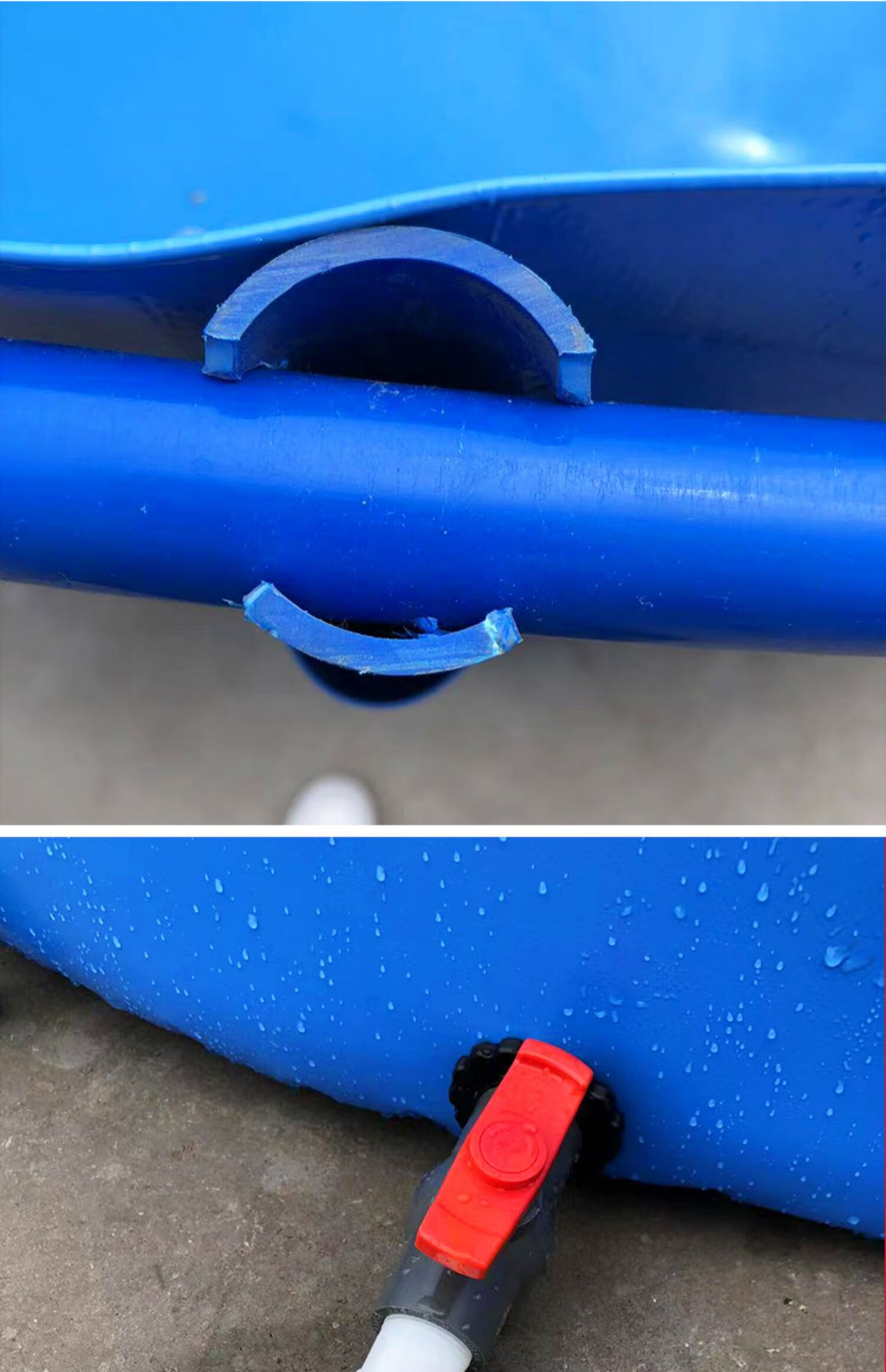 hkpz帆布鱼池圆形折叠暂养池锦鲤水箱大型养殖水池家用塑料支架养鱼箱