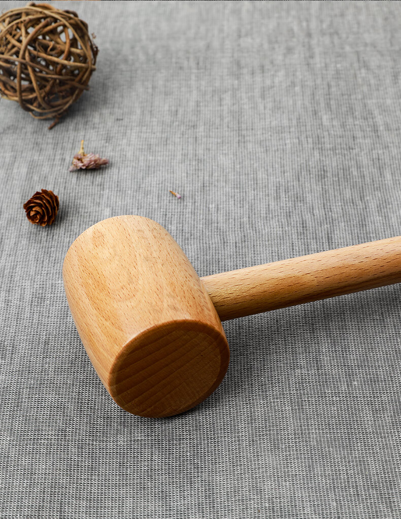 榉木圆头木锤实木多用途小锤木工安装木榔头木柄大号木锤子木槌小号