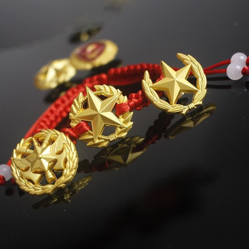 领花军恋编织绳手链情侣礼物松枝兵哥哥手工自编橄榄枝 海陆空成品军