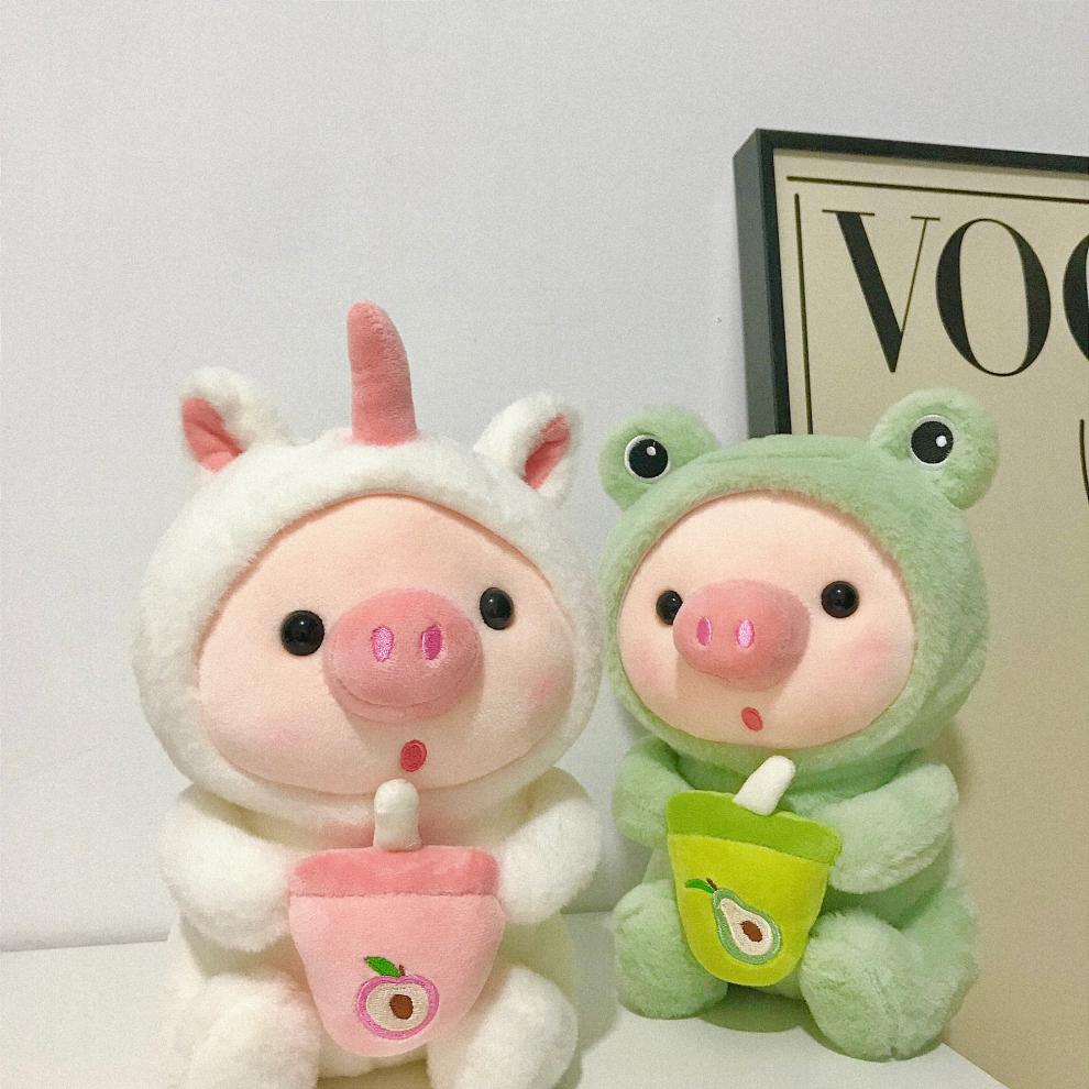 京智造enmastudio可爱ins奶茶猪猪毛绒玩具小猪公仔陪睡玩偶节日礼物