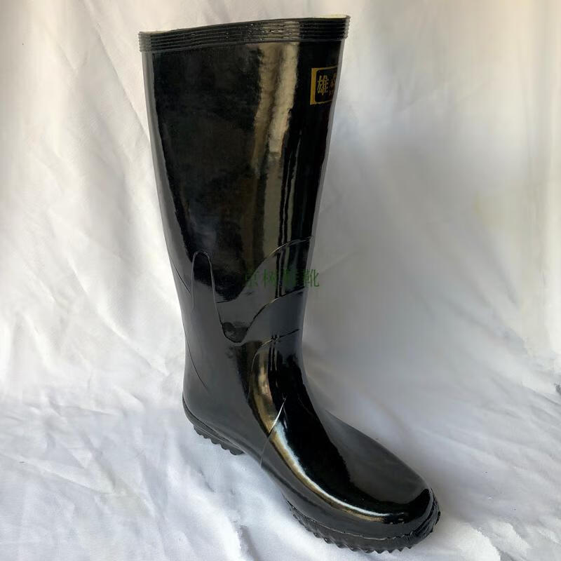 大码水鞋男筒胶靴橡胶水靴士高筒雨鞋防雨靴劳保工作鞋 黑色 37【图片