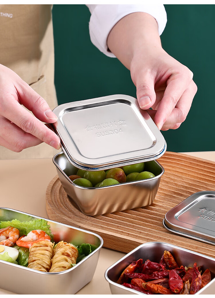 帝达芙食品留样盒学校食堂食品留样盒304不锈钢幼儿园留样专用盒子带