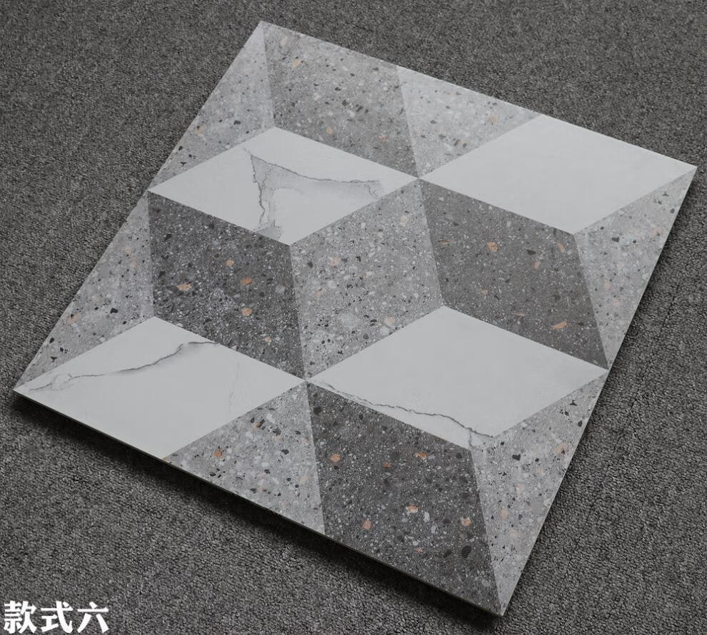 拼花水磨石地砖600x600庭院花园防滑瓷砖800x800仿古砖阳台墙砖 款式