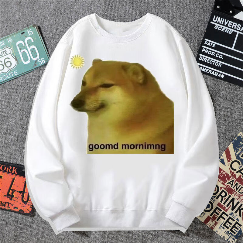 卡汐沐 柴犬cheems狗子卫衣女加绒外套女恶搞表情包死啊狗东西搞笑