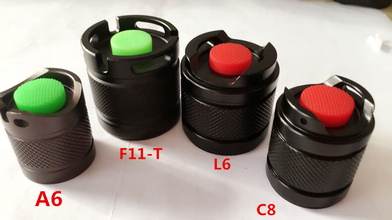 手电筒配件强光手电筒l6后尾盖c8配件led电源开关m2尾座一体 l6后盖